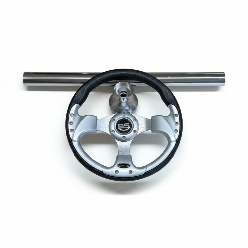 Black & Silver Steering Wheel Kit