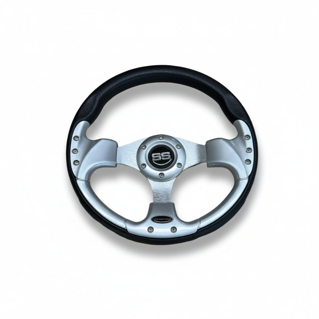 (Yamaha) Black & Silver Steering Wheel Kit