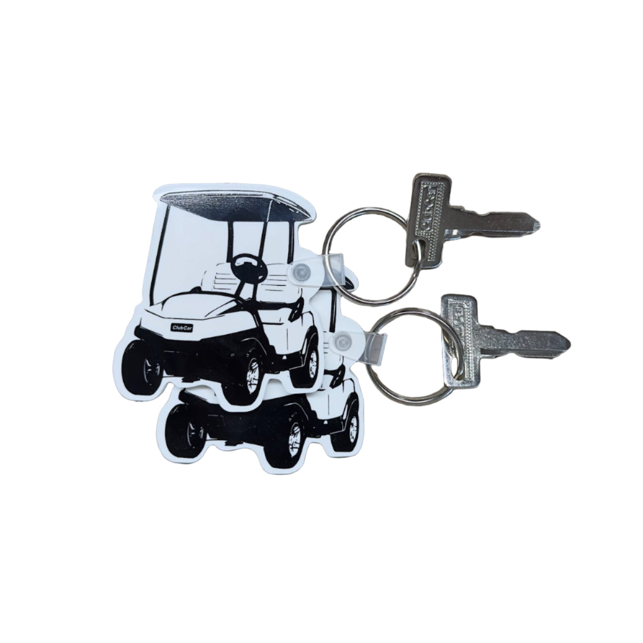 (2) Club Car Keys w/ Fobs