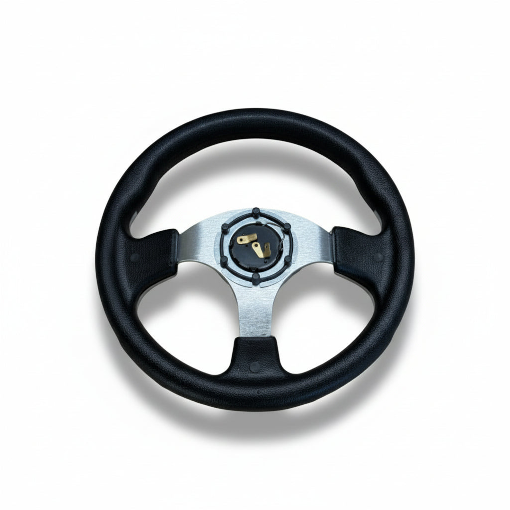 Steering Wheel - Black & Silver
